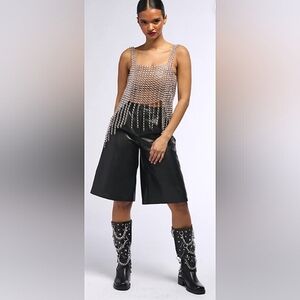AKIRA Chain Metal Bralette Top